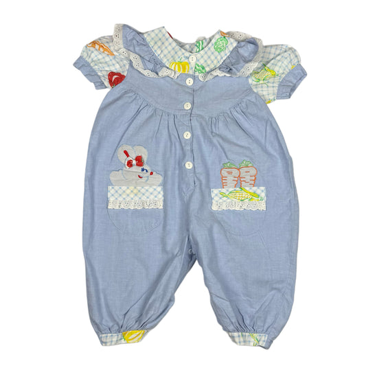 Vintage Vegetable Garden Romper - 12 Months