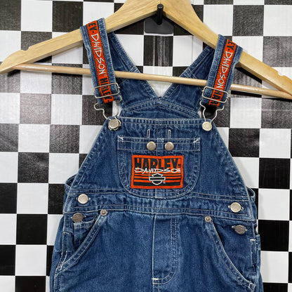 Vintage Y2K Harley Davidson Denim Overalls - 24 Months