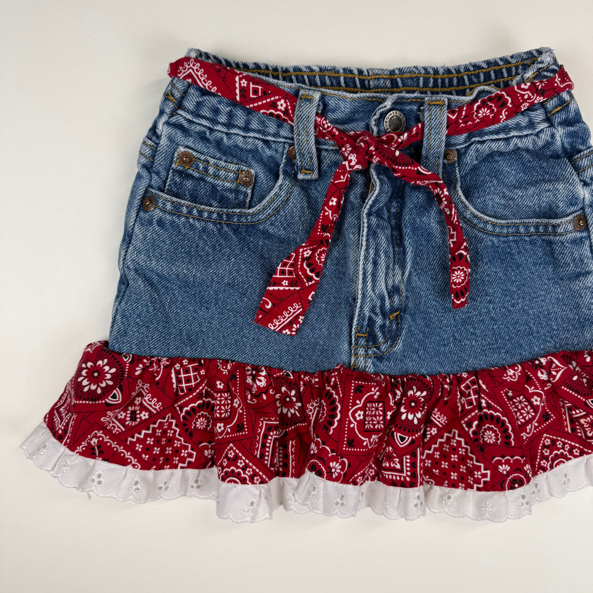 Vintage 1990's Route 66 Denim Skirt - 2T