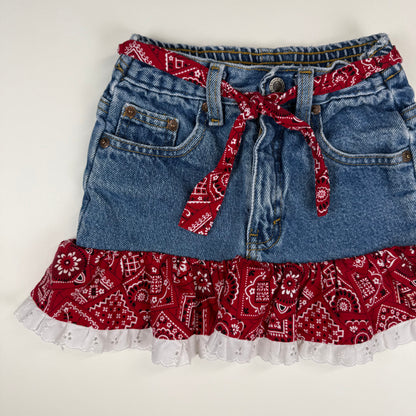 Vintage 1990's Route 66 Denim Skirt - 2T