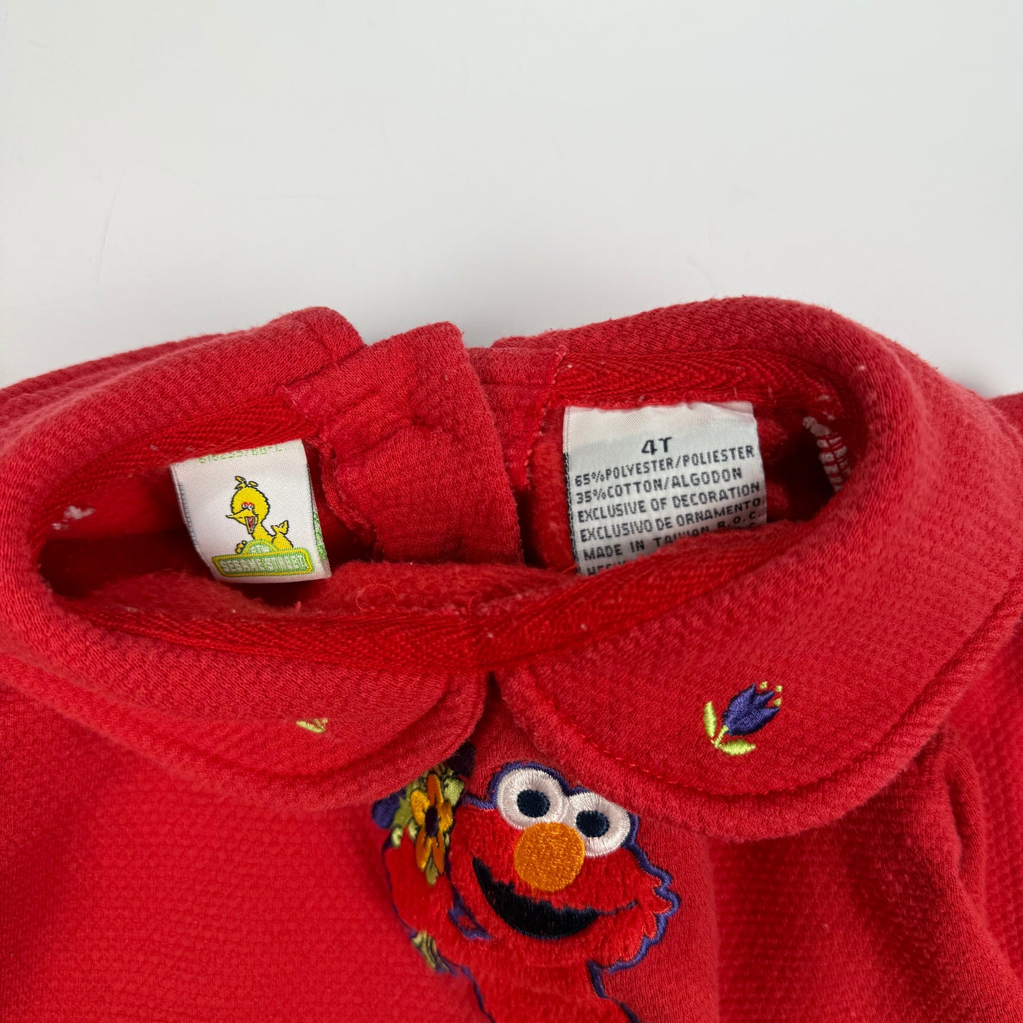 Vintage Elmo Flower Collared Sweatshirt Shirt - 4T