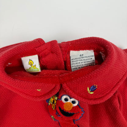 Vintage Elmo Flower Collared Sweatshirt Shirt - 4T