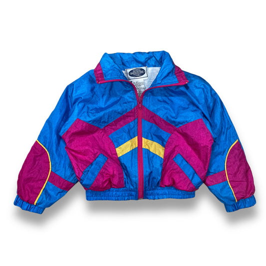 Vintage Color Block Windbreaker Jacket - 3T