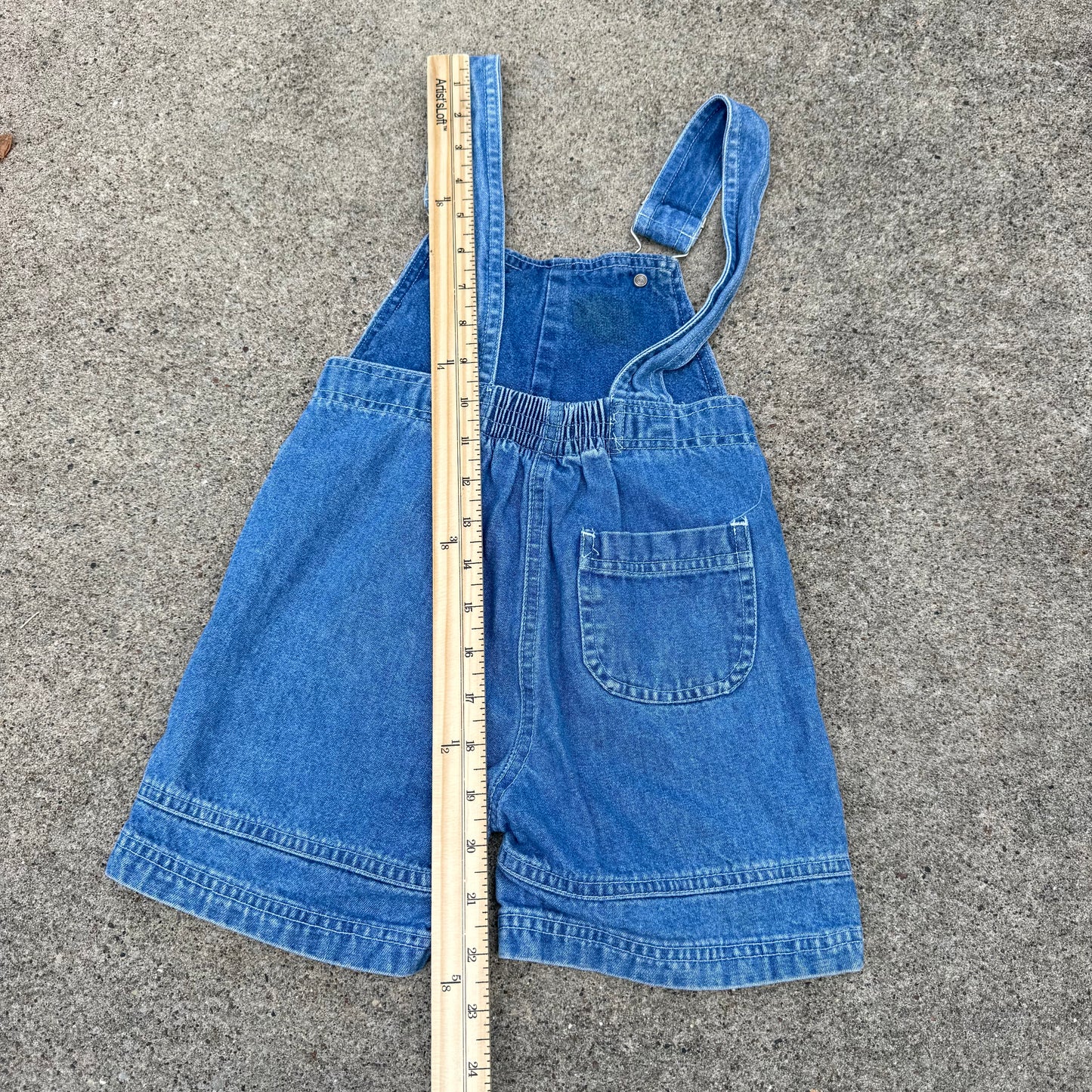 Vintage 1990's Harley Davidson Denim Short Overalls - 2T