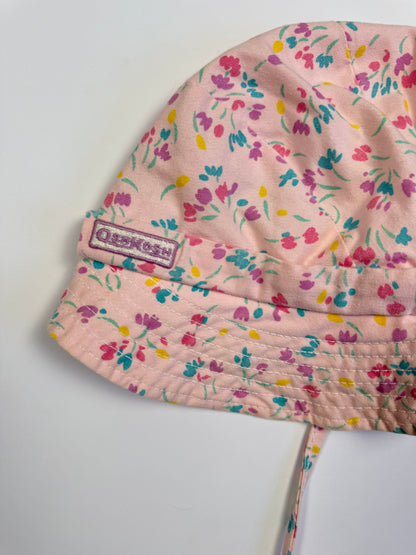Vintage Oshkosh B'Gosh Pink Floral Sun Hat - Baby/Toddler