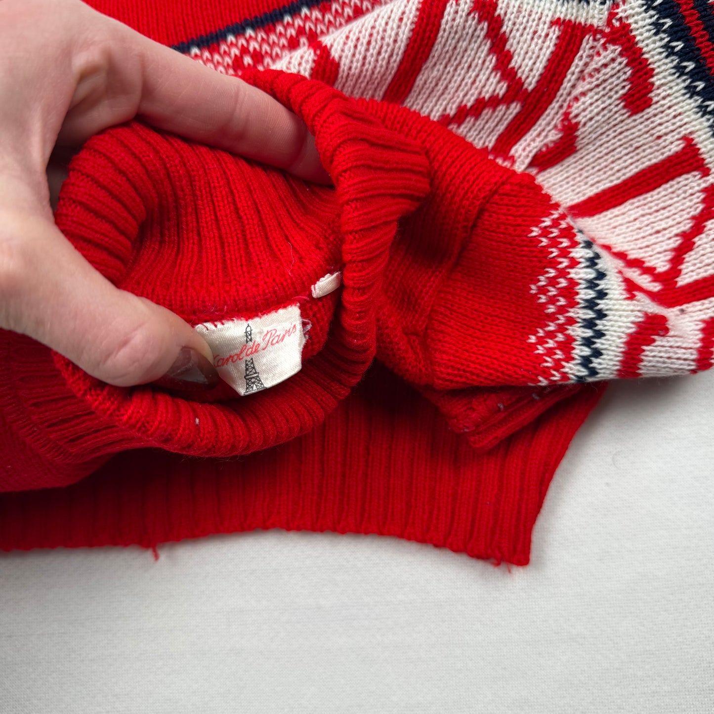 Vintage 1980's Ski Knit Sweater - Youth 6/8