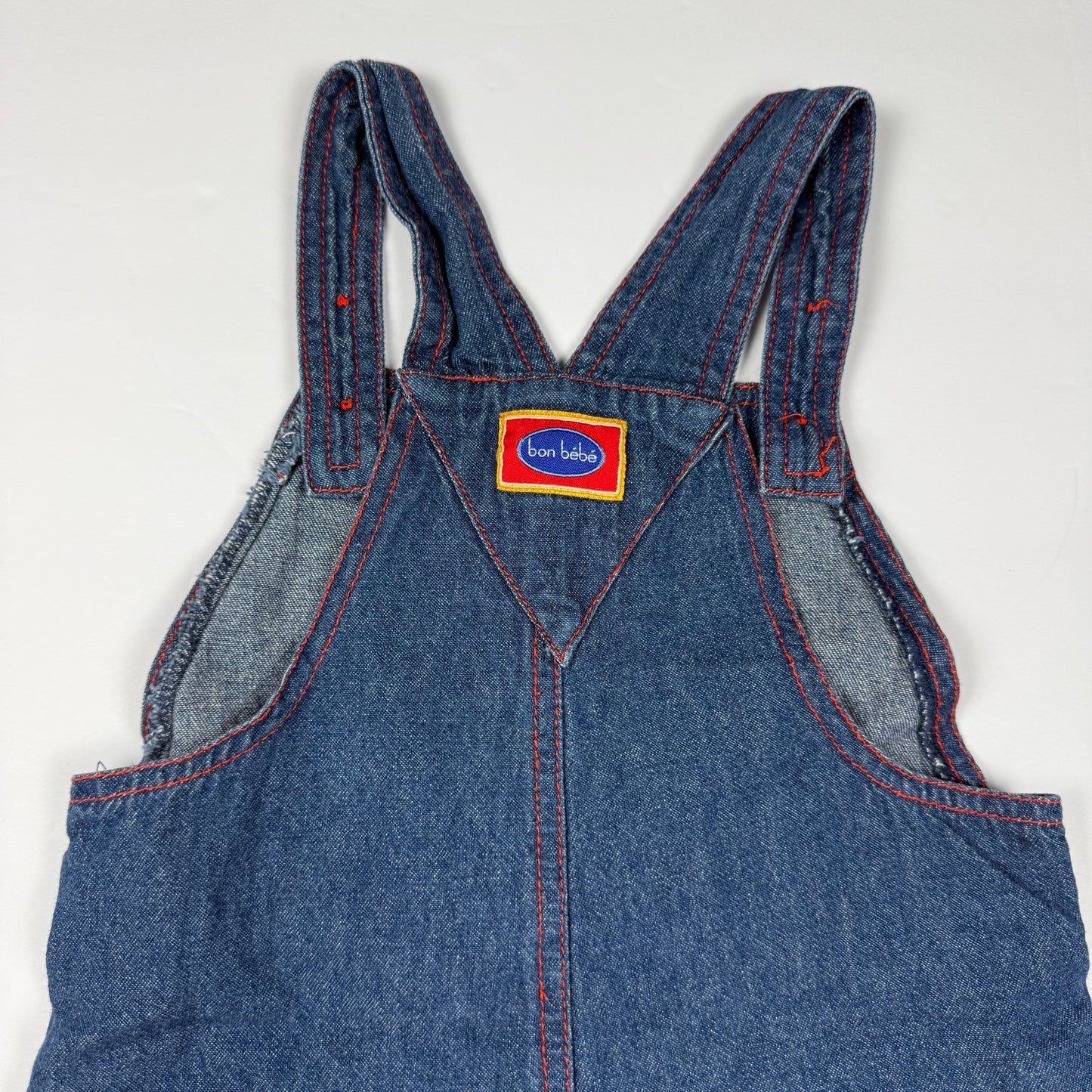 Y2K Rookie Baseball Denim Overalls - 6/9 Months