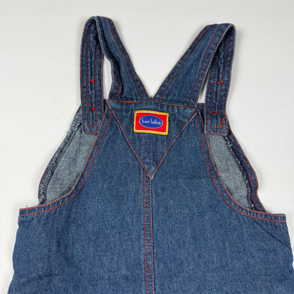 Y2K Rookie Baseball Denim Overalls - 6/9 Months