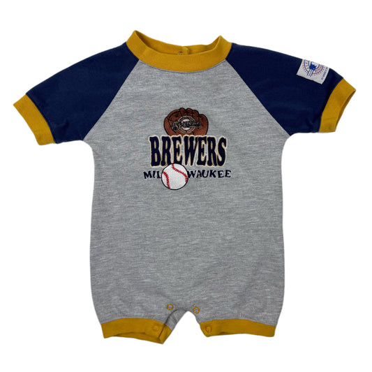 Vintage Milwaukee Brewers Baby Romper - Baby 6/9 Months