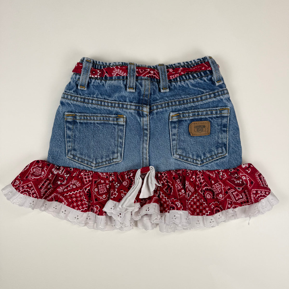 Vintage 1990's Route 66 Denim Skirt - 2T