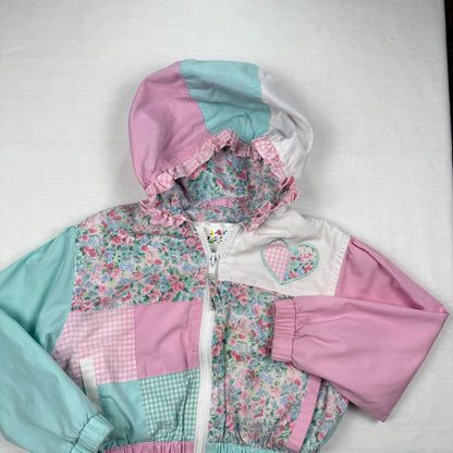 Vintage 1980's Floral Light Weight Jacket - 4T