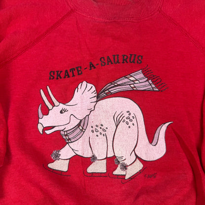 Vintage Dinosaur Skating Sweatshirt - 2/3T