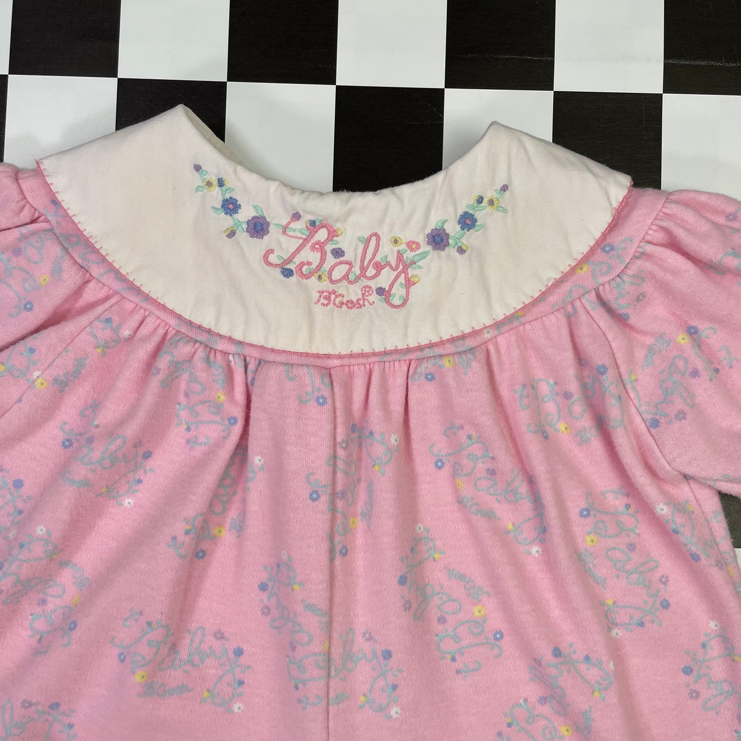 Vintage Oshkosh B'Gosh Pink Collared Romper - 6/9 Months