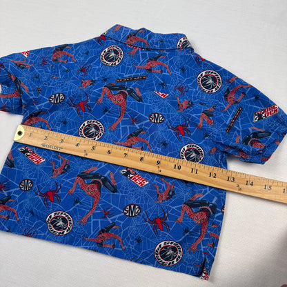 2005 Spider Man AOP Button Down Shirt - 24 Months