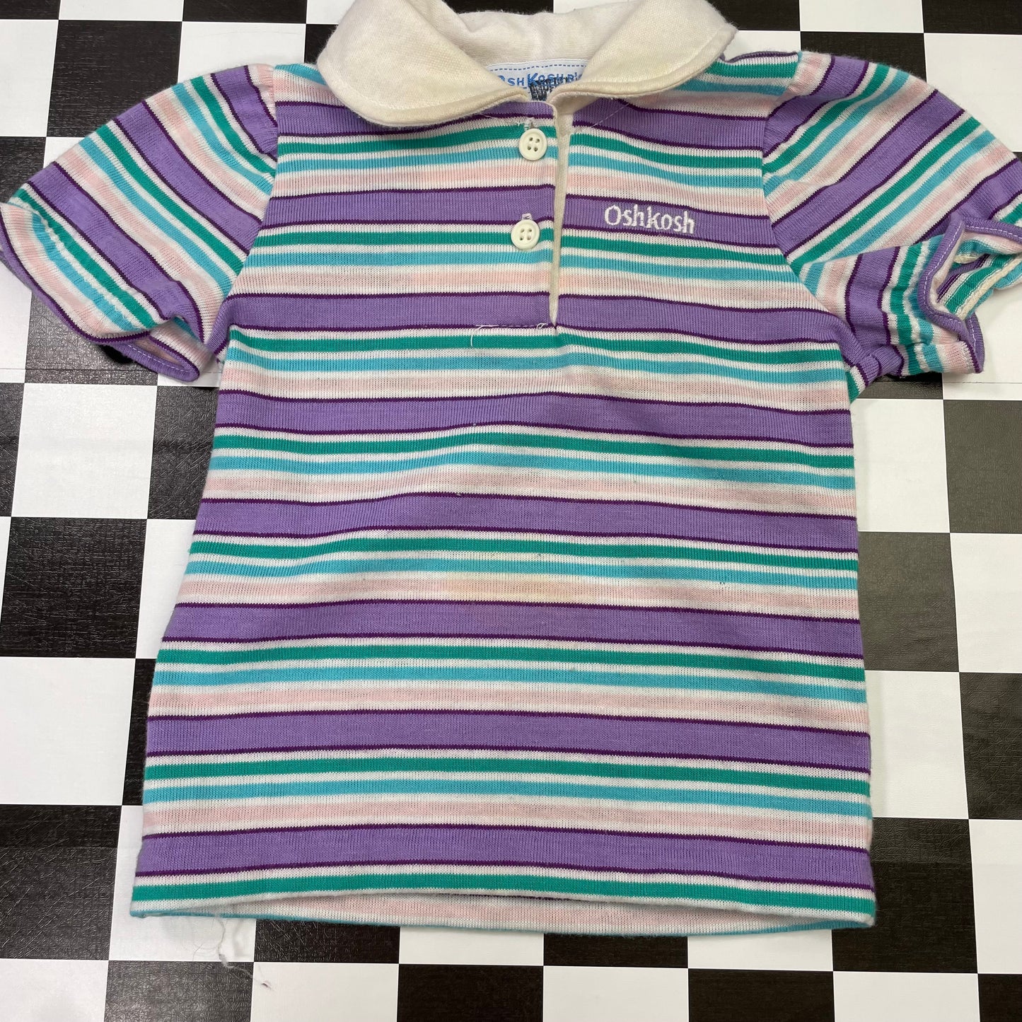 Vintage Oshkosh B'Gosh Striped Collared Shirt - 12 Months