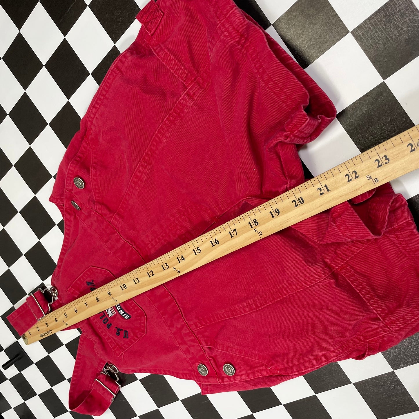 Y2K Polo Red Shortalls - 4T