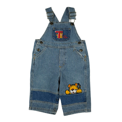 Vintage Tiger Striped Overalls - 12 Months