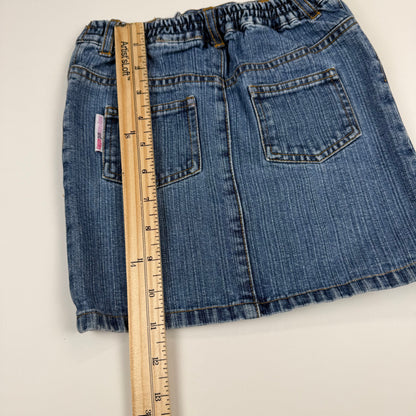 Y2K Mary Kate and Ashley Floral Denim Skirt - 4T