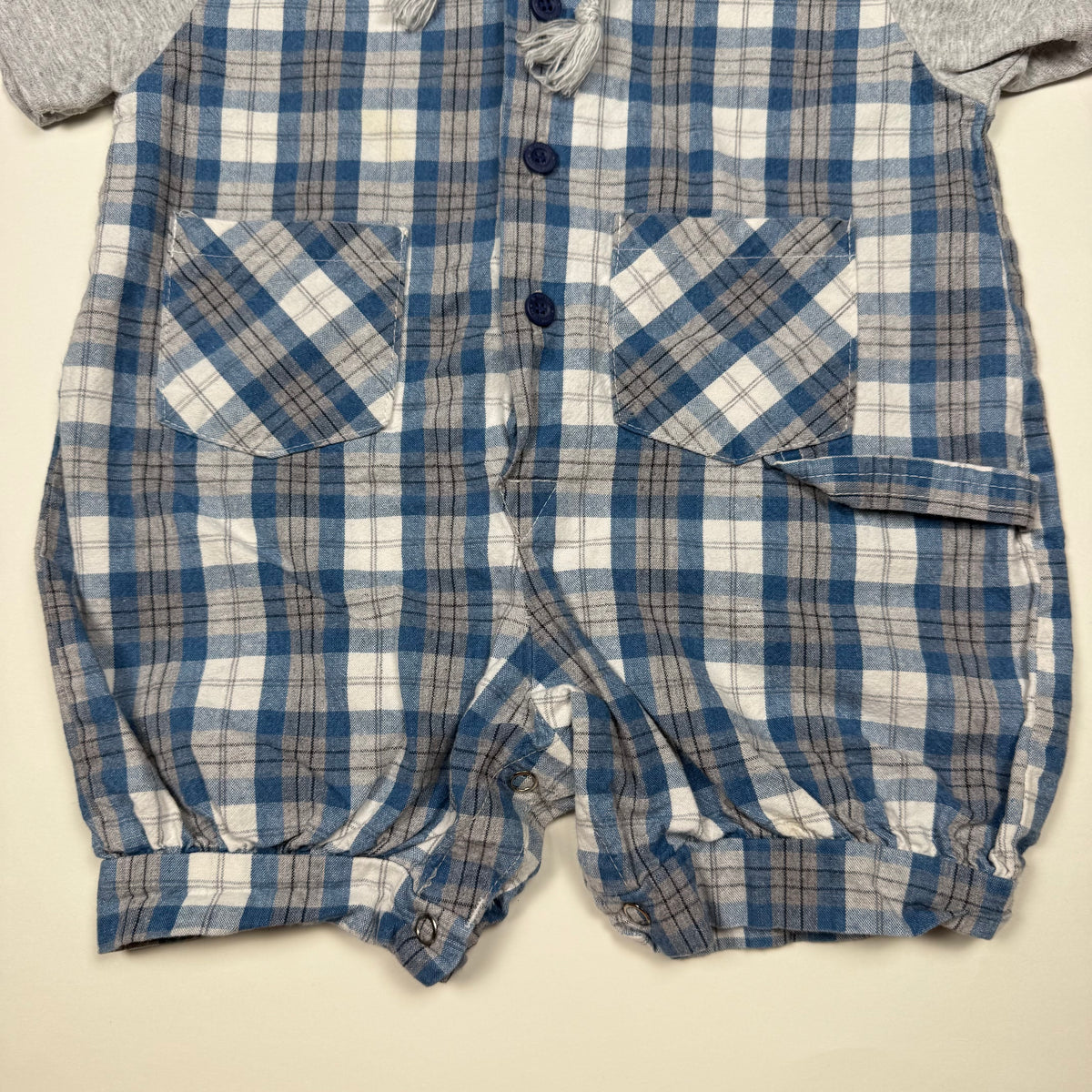 Vintage Oshkosh B'Gosh Plaid Romper - 12 Months