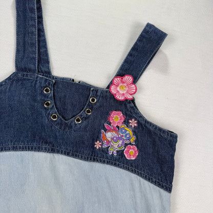 2002 Power Puff Girls Denim Dress - Youth Small 7/8