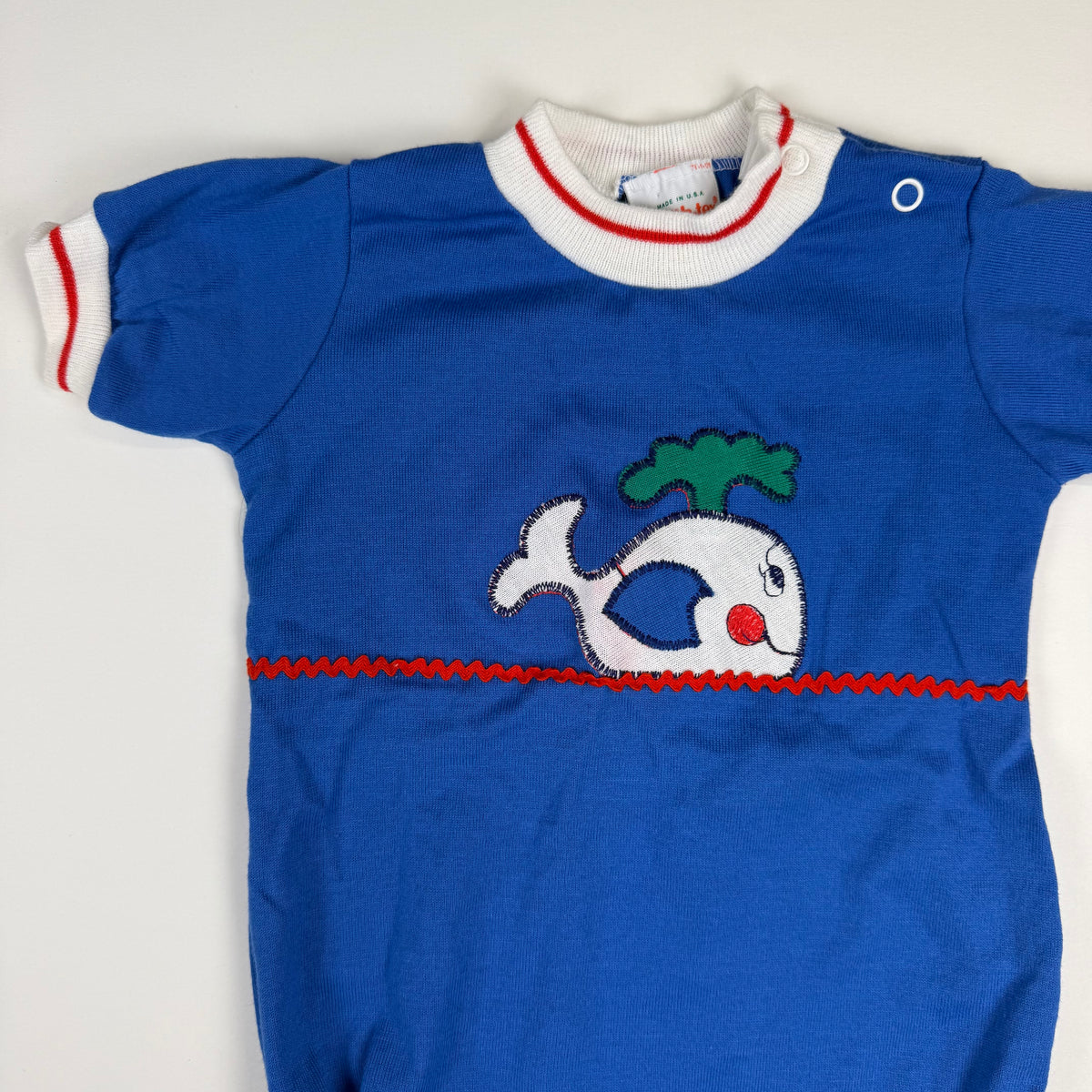 Vintage 1980's Health-Tex Whale Onesie - 18 Months