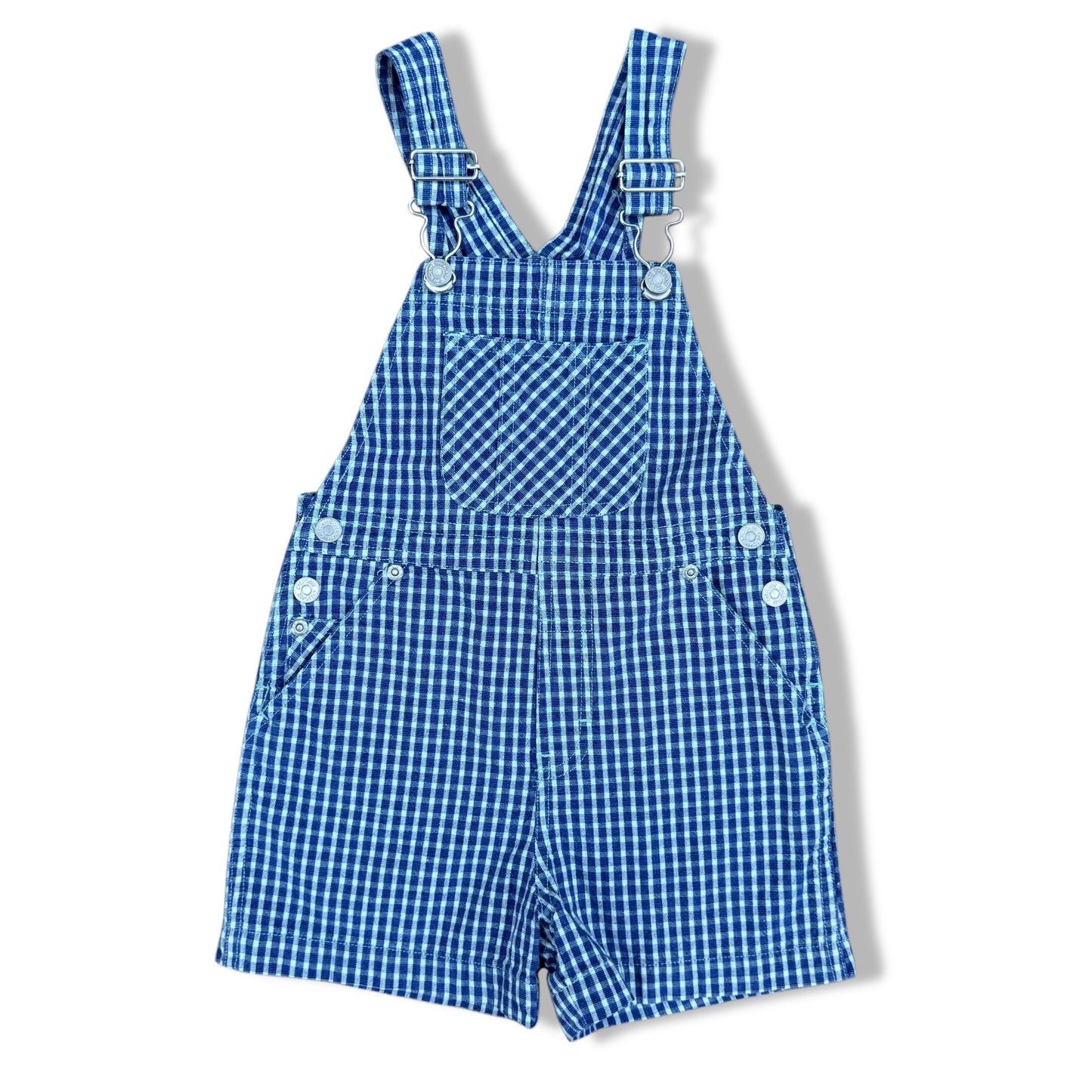 Vintage Y2K Cherokee Gingham Shortalls - 3T