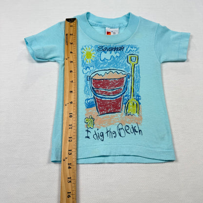 Vintage Savannah Georgia Beach Sand Bucket Shirt - Toddler 2T