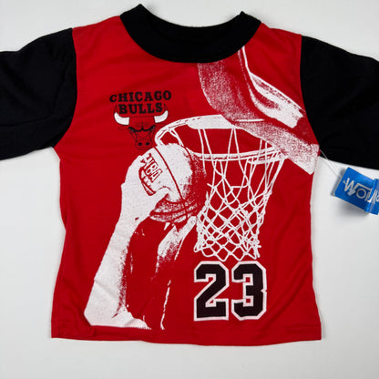 Vintage 1990's Chicago Bulls Long Sleeved Shirt NWT - 2/3T