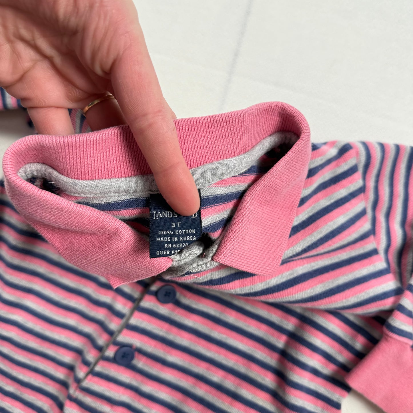 Vintage Land's End Striped Romper - 3T