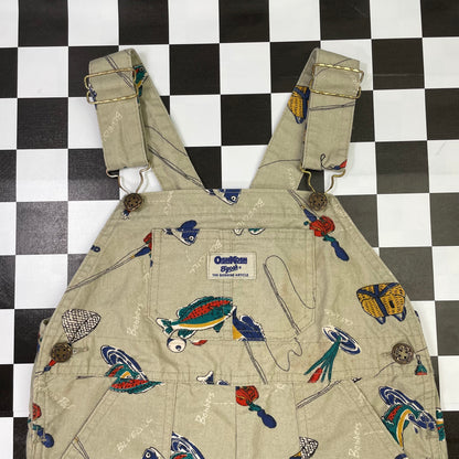 Vintage Oshkosh B'Gosh Fishing Shortalls - 4T