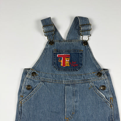 Vintage Tiger Striped Overalls - 12 Months