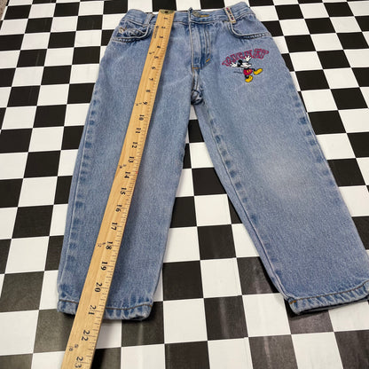 Vintage 1990's Mickey Light Wash Denim Jeans - 4T