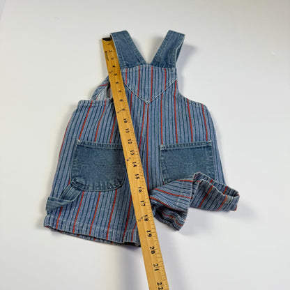 Vintage 1990's Elmo Baseball Striped Shortalls - 18 Months