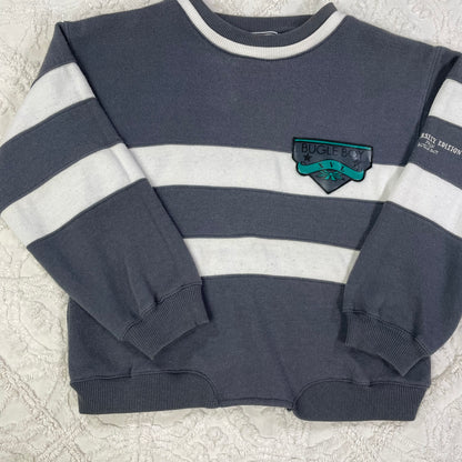 Vintage Bugle Boy Striped Crew Neck Sweatshirt - 3T