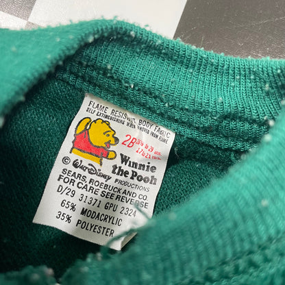 Vintage 1980's Winnie the Pooh Fleece Pajama Sleeper - 3/6 Months