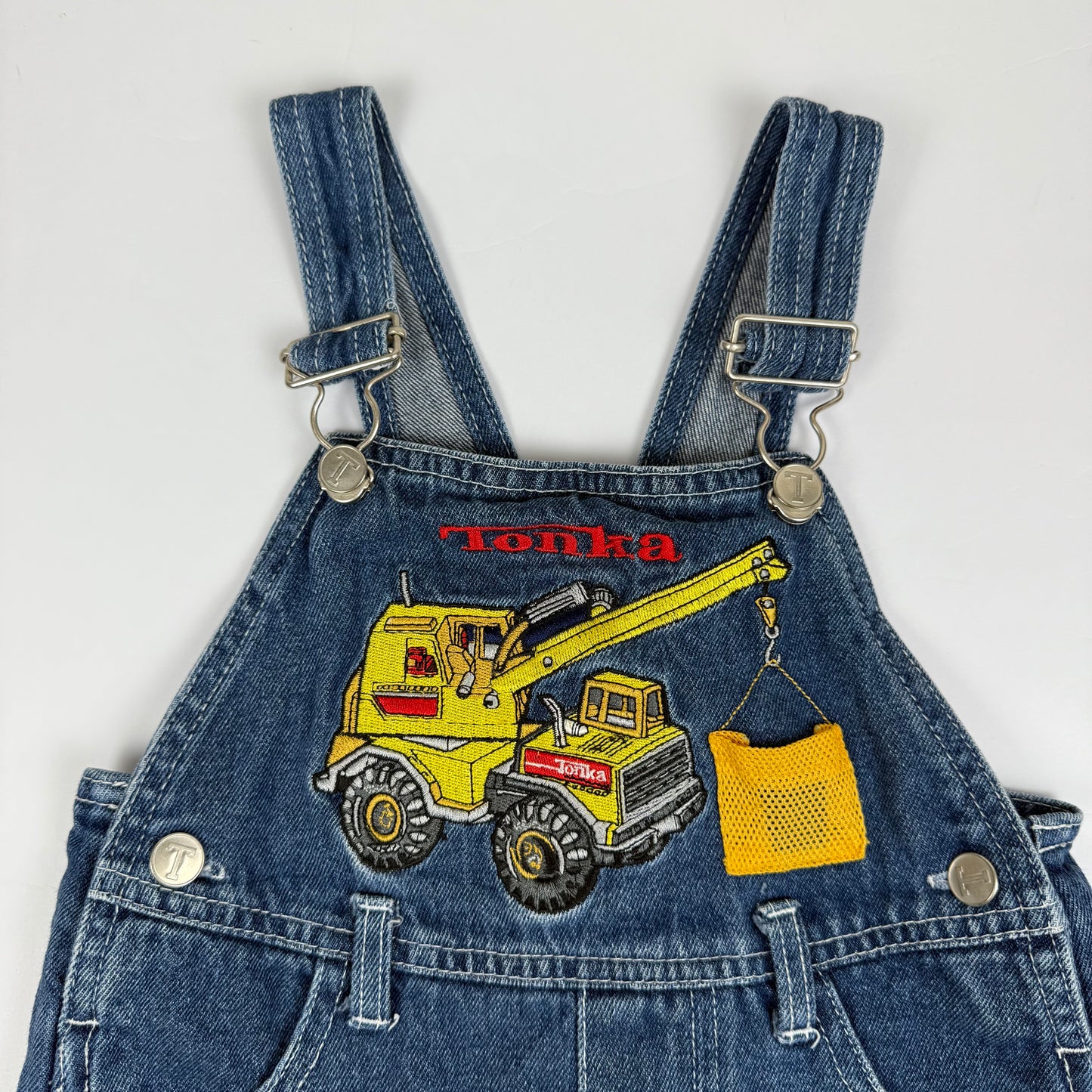 Vintage 2001 Tonka Trunk Denim Shortalls - 2T