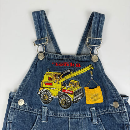 Vintage 2001 Tonka Trunk Denim Shortalls - 2T