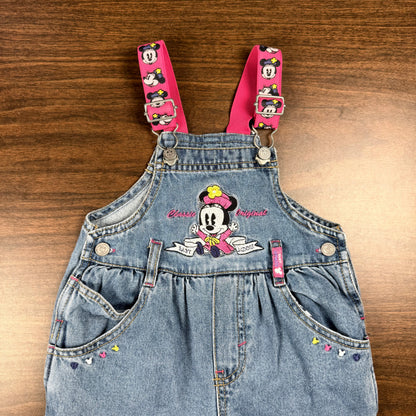 Vintage Minnie Mouse Denim Overalls - 18 Months
