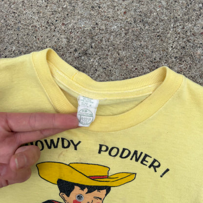 Vintage 1960's "Howdy Podner" Las Vegas T-Shirt - 2T