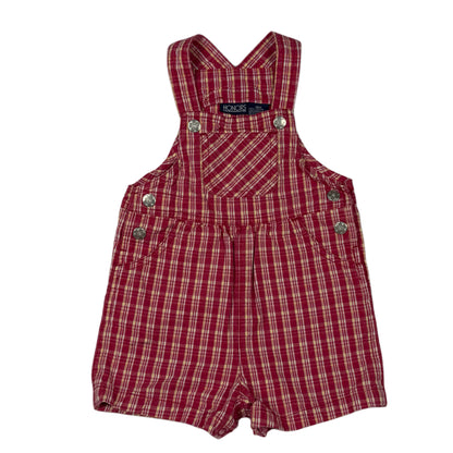 Vintage Y2K Honors Plaid Shortalls - 12/18 Months