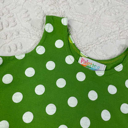 Vintage Palettes Green Polka Dot Tank Top - 3T