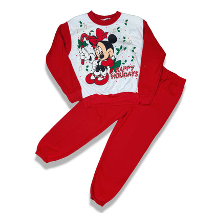 Vintage 1990's Minnie Mouse Christmas Two Piece Set - Size 5/6
