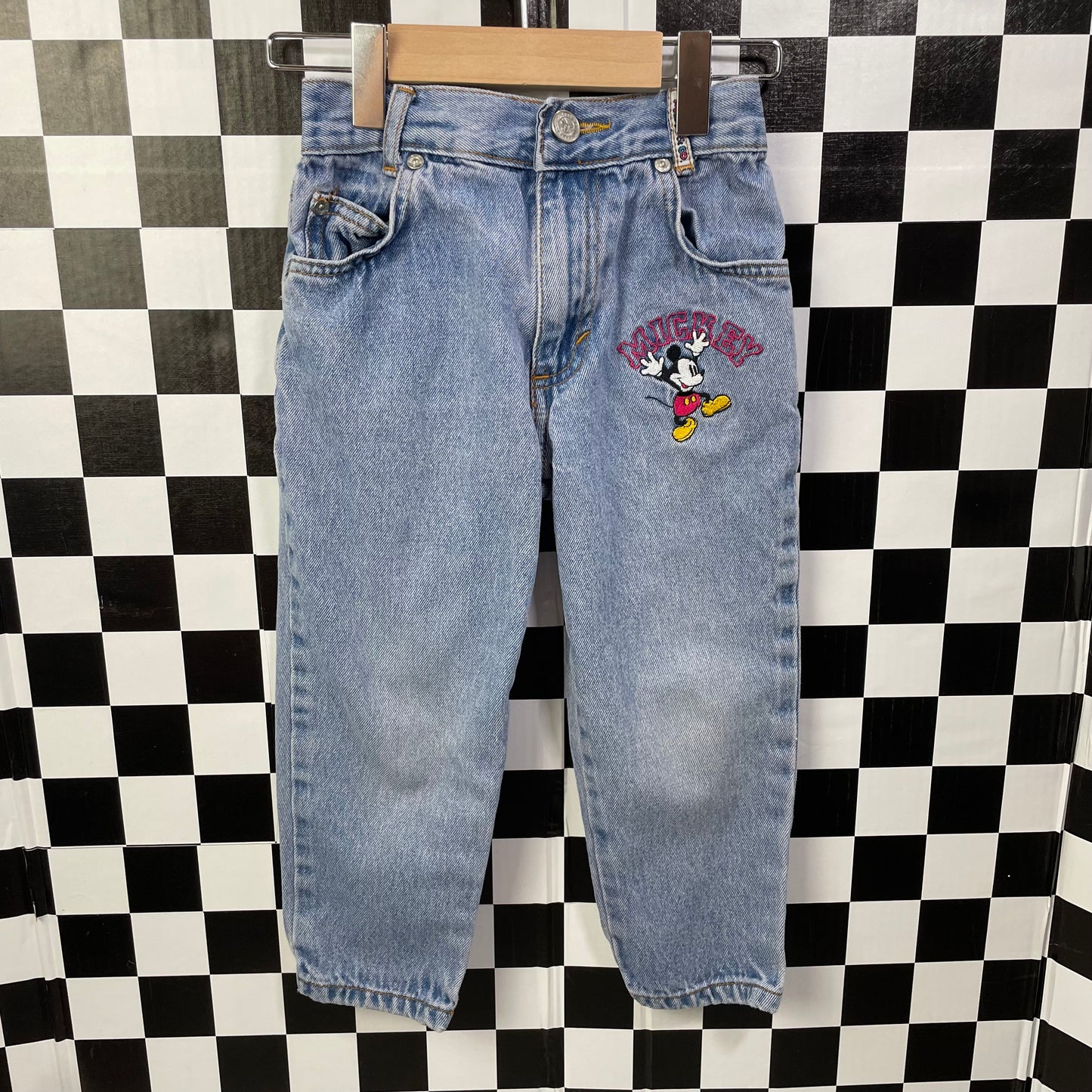 Vintage 1990's Mickey Light Wash Denim Jeans - 4T