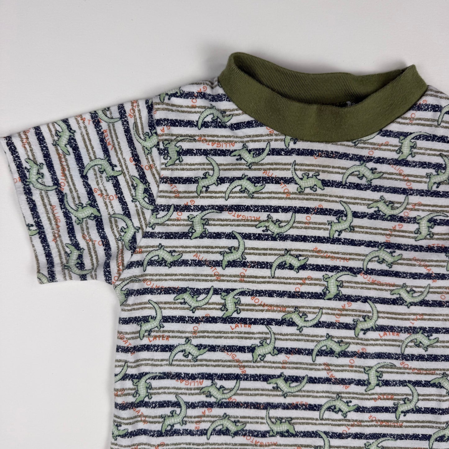 Vintage Alligator Striped Shirt - 12 Months