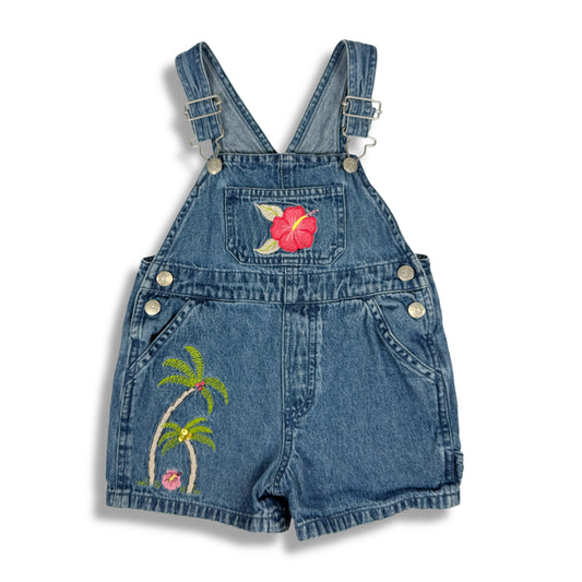 Y2K Hawaiian Beach Shortalls - 18 Months