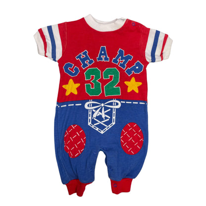 Vintage Basketball AOP Romper - 0/6 Months