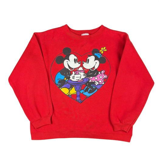Vintage Mickey and Minnie Crewneck Sweatshirt - Youth Large