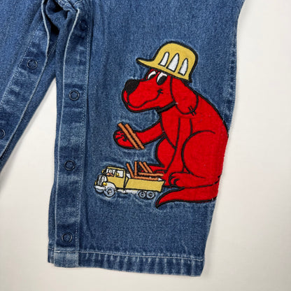 Vintage Y2K Clifford the Big Red Dog Overalls - 18 Months