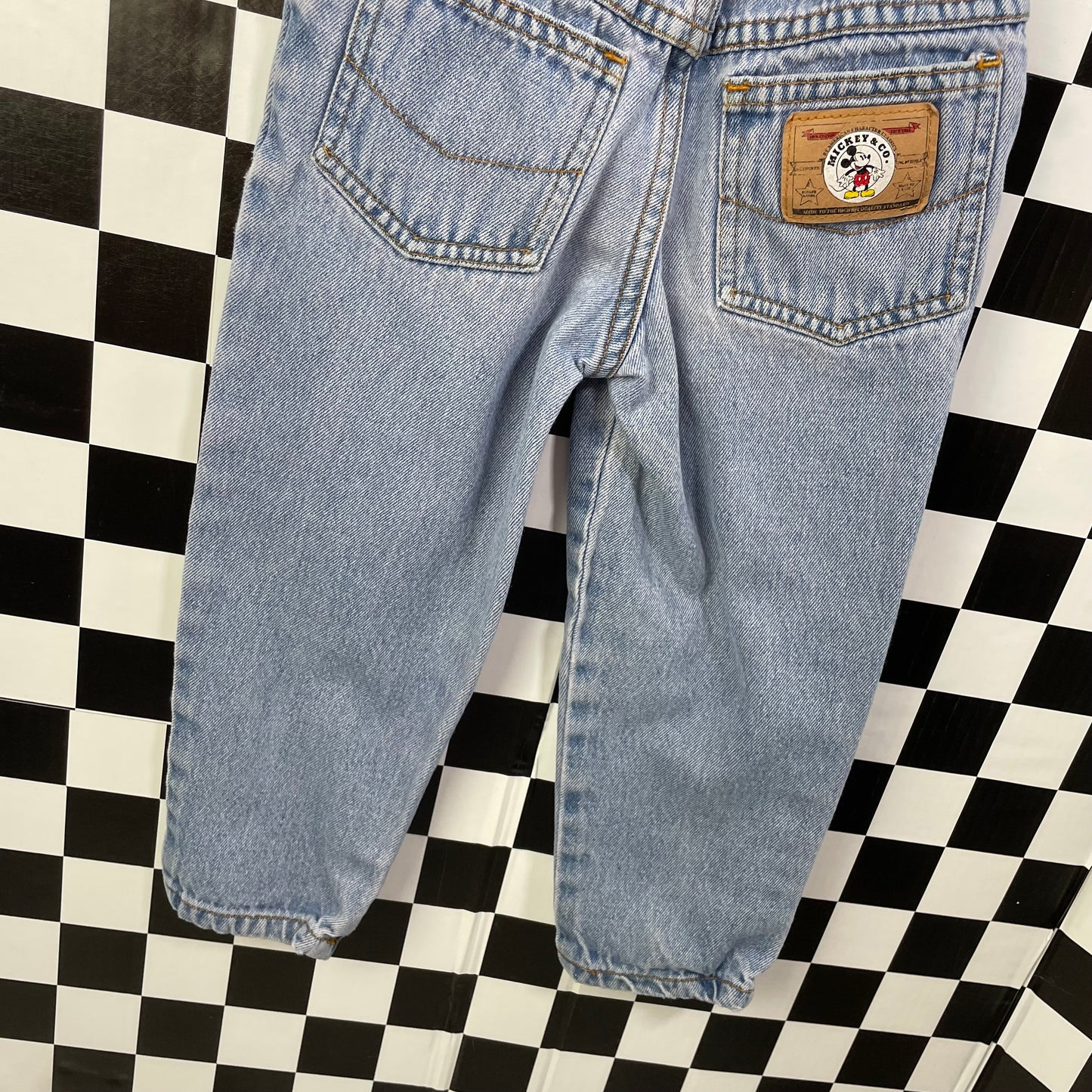 Vintage 1990's Mickey Light Wash Denim Jeans - 4T