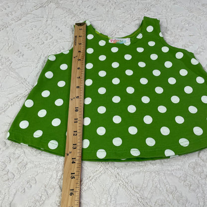 Vintage Palettes Green Polka Dot Tank Top - 3T